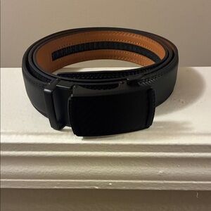 Men's Black Leather Belt